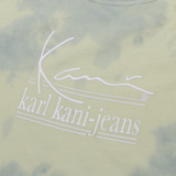 KARL KANI Mens Tie Dye T-Shirt Green L