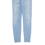 7 FOR ALL MANKIND High Waist Womens Jeans Blue Slim Skinny Stone Wash W24 L28