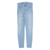 7 FOR ALL MANKIND High Waist Womens Jeans Blue Slim Skinny Stone Wash W24 L28