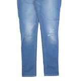 HOLLISTER Crop Distressed Womens Jeans Blue Slim Skinny Stone Wash W26 L26