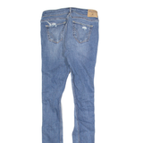 HOLLISTER Distressed Womens Jeans Blue Slim Skinny Stone Wash W25 L29