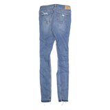 HOLLISTER Distressed Womens Jeans Blue Slim Skinny Stone Wash W25 L29