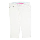 JOULES 3/4 Length Womens Jeans White Slim Straight W38 L22