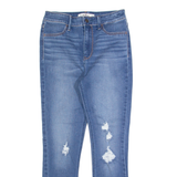 HOLLISTER Distressed Womens Jeans Blue Slim Skinny Stone Wash W26 L25