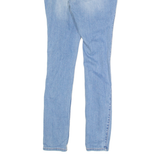 HOLLISTER Crop Distressed Womens Jeans Blue Slim Skinny Stone Wash W25 L27