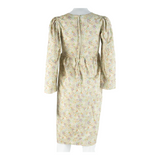 Womens Fit & Flare Dress Pink Floral Long Sleeve Knee Length S