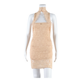 GUESS Lined Womens Pencil Dress Pink Lace Sleeveless Short UK 4