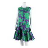 CELINE Womens Day Dress Purple Floral Sleeveless Long S