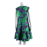 CELINE Womens Day Dress Purple Floral Sleeveless Long S