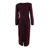 THE NU-OZ GROUP Womens Day Dress Maroon Long Sleeve Long S
