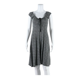 ORSAY Womens A-Line Dress Black Floral Sleeveless Knee Length S