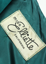 MISS ELLIETTE Bow Back Lined Womens Day Dress Green Geometric Midi XS