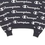 CHAMPION Cropped Womens Sweatshirt Black XS