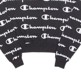 CHAMPION Cropped Womens Sweatshirt Black XS