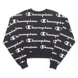 CHAMPION Cropped Womens Sweatshirt Black XS