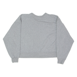 NIKE Swoosh Cropped Womens Sweatshirt Grey Crew Neck L