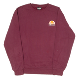 ELLESSE Womens Sweatshirt Maroon Crew Neck UK 8