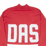 ADIDAS Cropped Womens Sweatshirt Red High Neck UK 8