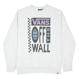 VANS Off The Wall Womens Sweatshirt Grey Crew Neck M