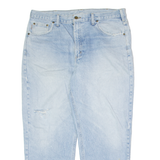 CARHARTT Distressed Mens Jeans Blue Regular Straight W38 L27