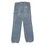 CARHARTT Cuffed Carpenter Mens Jeans Blue Regular Tapered W31 L30