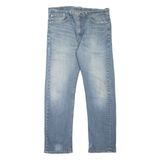 LEVI'S 505 Jeans Mens Blue Regular Straight Stone Wash W33 L32