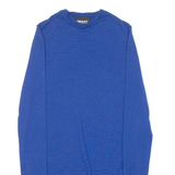 DKNY Lightweight Womens Jumper Blue Tight Knit Wool S