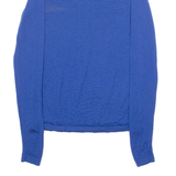 DKNY Lightweight Womens Jumper Blue Tight Knit Wool S