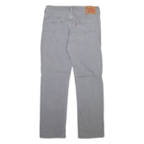 LEVI'S 514 Jeans Mens Grey Slim Straight Stone Wash W31 L30