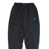 ADIDAS Mens Track Pants Black Tapered L W28 L30