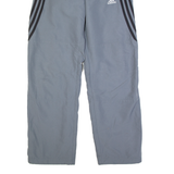 ADIDAS Mesh Lined Womens Track Pants Grey Straight UK 14 W26 L31