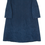 ALCANTARA Suede Feel Womens Trench Coat Blue 90s M