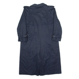 CLAUDE HARVEY Womens Trench Coat Blue 90s M