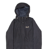 JACK WOLFSKIN Womens Parka Coat Black Hooded UK 10