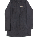 JACK WOLFSKIN Womens Parka Coat Black Hooded UK 10