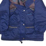 STORY Womens Jacket Blue 90s Colourblock UK 14