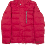 JACK WOLFSKIN Mens Puffer Jacket Red Hooded S