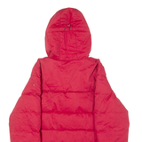 JACK WOLFSKIN Mens Puffer Jacket Red Hooded S