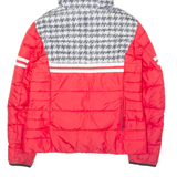 BOGNER Fire+Ice Womens Puffer Jacket Red Hooded Colourblock UK 14