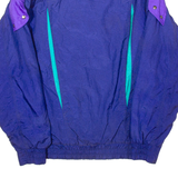 UP DOWN Mens Puffer Jacket Purple Nylon 90s Colourblock M