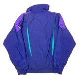 UP DOWN Mens Puffer Jacket Purple Nylon 90s Colourblock M