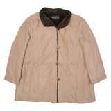 CLAUDE HARVEY Womens Overcoat Coat Brown Faux Suede XL