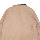 CLAUDE HARVEY Womens Overcoat Coat Brown Faux Suede XL