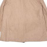 CLAUDE HARVEY Womens Overcoat Coat Brown Faux Suede XL