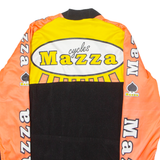TEKER Mazza Cycles Cycling Mens Track Jacket Orange Crazy Pattern M