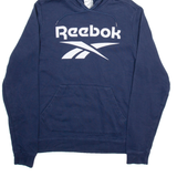 REEBOK Mens Blue Hoodie M