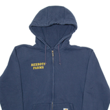 CARHARTT Rexroth Farms Mens Blue Hoodie Full Zip S