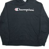 CHAMPION Mens Black Hoodie L