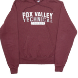 CHAMPION Fox Walley Techical College Mens Maroon Hoodie USA S