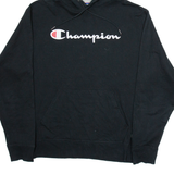 CHAMPION Mens Black Hoodie M